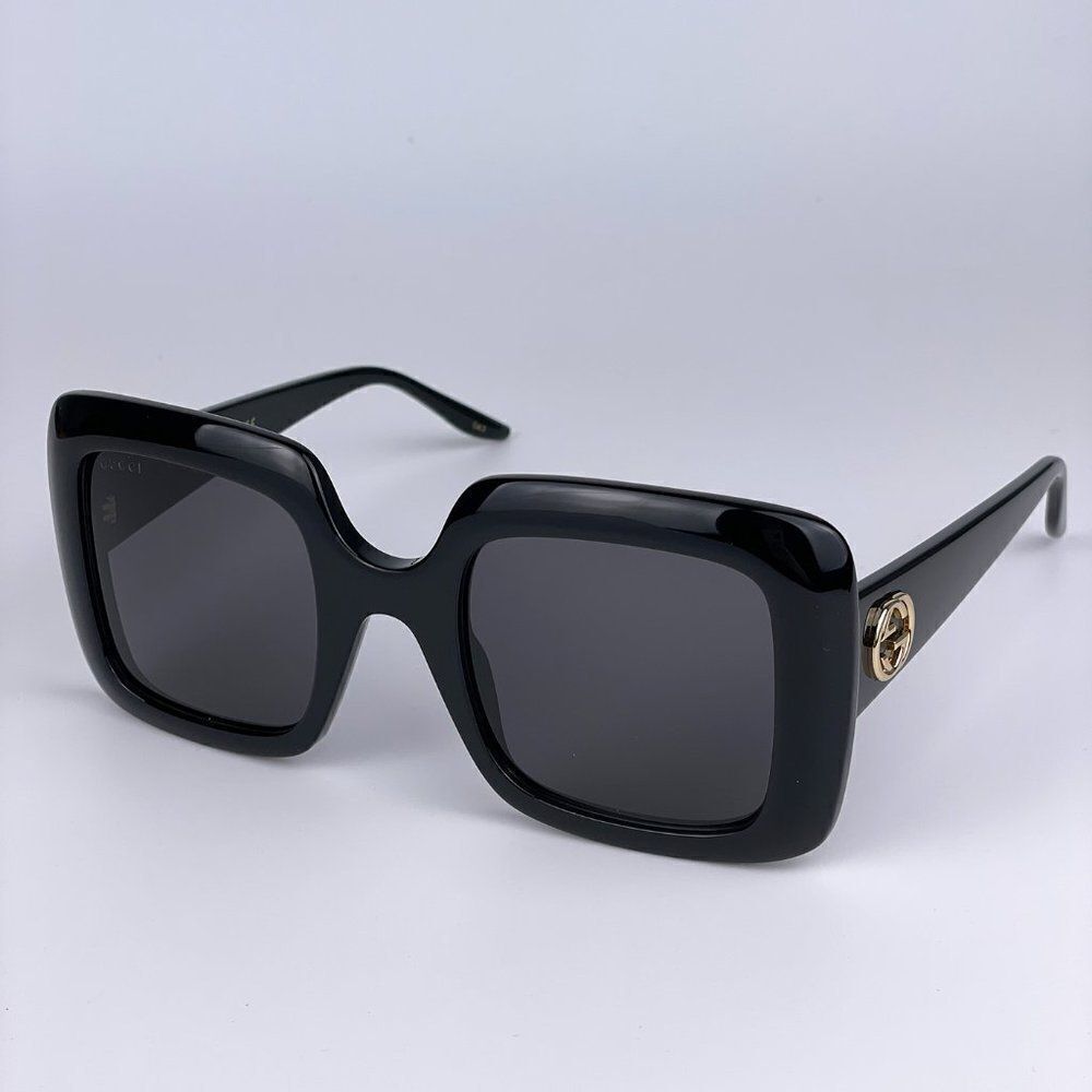 NEW Gucci Logo GG0896S 001 Black Square Oversized Women Sunglasses - Picture 4 of 13